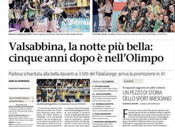 Volley campionato serie A - Giornale di Brescia 