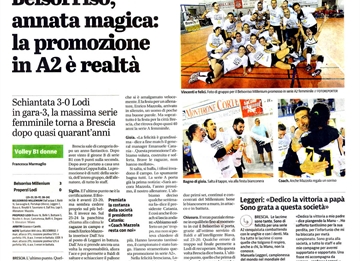 Promozione in A2 - Giornale di Brescia