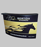 Bancone B, curvo con frontale laccato o personalizzabile