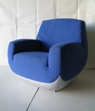 Poltrona Swing tessuto colore blu