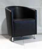 Poltrona Chiara in ecopelle colore nero