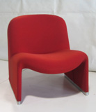 Poltrona Alky in tessuto colore rosso