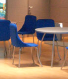 Sedia Open in tessuto azzurro