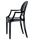 Sedia Louis Ghost in policarbonato colore nero