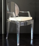 Sedia Louis Ghost in policarbonato colore cristallo