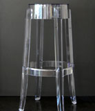 Sgabello Charles Ghost in policarbonato colore trasparente