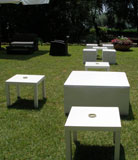 Tavolini bassi quadrati bianchi